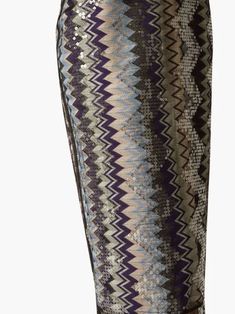 Zigzag sequin-overlay midi skirt, multicolour, stretch-design, signature zigzag woven design, mesh overlay with sequin embellishment, elasticated waistband, straight hem, mid-lengthComposition: Polyester, 100% , Luxury Fitted Contrast Sequin Skirt, Luxury Sequined Pencil Skirt, Missoni Skirt, Luxury Crystal-embellished Evening Skirt, Colmar Jacket, Missoni Knitwear, Sequin Embellishment, Fendi Wallet On Chain, Gucci Sneakers