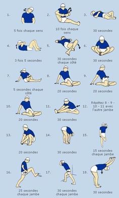 an exercise poster showing how to do the splits