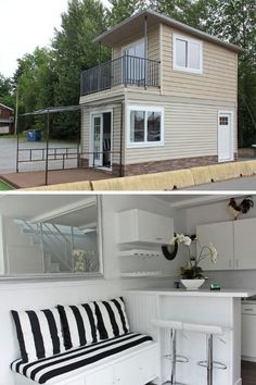 before and after pictures of a small house