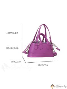 BirdinBag - Stylish Mini Womens Handbag: The Epitome of Fashion and Function Womens Handbag, Purple Details, Bag Bag, Elevate Your Style, Color Purple, Bucket Bag, Your Style, Black Silver, Pu Leather