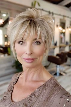 40 Short Shaggy Hairstyles for Women Over 60 That Will Make You Feel Fabulous Short Shag With Bangs, Short Shaggy Hairstyles, Shag With Bangs, Shaggy Hairstyles, Subtle Blonde Highlights, Hairstyles For Women Over 60, Shaggy Short Hair, Short Shag Hairstyles