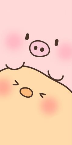 a cartoon pig sleeping on top of a pink hill with eyes closed and nose wide open