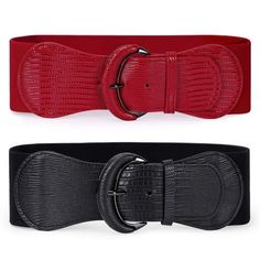 This stretch cinch belt is mainly made of polyester fabric and PU leather, elastic and soft, comfortable for you to use, not easy to deform of break, can serve for a long time. Leather hook buckle fastening, easy to wear and remove.The belt has 3 holes that can be adjusted for best fit. The Wide belt is very suitable for women who like retro style, it makes you look more charming and fashionable. The skinny stretch belts shape your waist, a good match for blouse, dress, skirt, jeans, coat ,shirt Girls Belts, Belt Hook, Women Waist