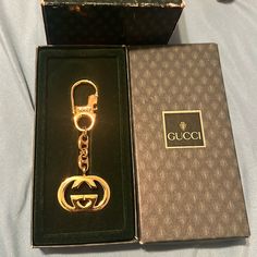 Gucci Bag Charm Or Keychain Bright Gold With No Tarnish Heavy Duty Metal Will Last A Long Time . In Excellent Condition Like New Vintage Keychain, Gucci Vintage, Bag Charms, Bright Gold, Gucci Accessories, Key Card Holder, Custom Bags, Cute Jewelry, Vintage Gucci