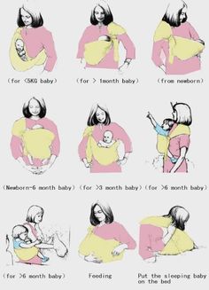 the instructions for how to breastfeed a baby in her arms, and what they are