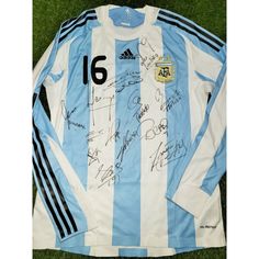 This Is A Match Worn Argentina Jersey Given To Spanish Footballer Ignacio "Nacho" Novo After The 2008 Friendly Match Against Scotland Played In Glasgow. Please Read!!!! The Shirt Was Signed By All The Argentine Players That Played The Match. You Can Find Signatures Of Legends Such As : Mascherano, Tevez, Maxi Rodriguez, Zanetti, Gago And Many More. The Shirt Also Comes With A Coa And A Picture With Nacho Novo, Who Was A Player For Glasgow Rangers At The Time, Posing With The Signed Shirt And With The Coa. Since The Match Was Held In Glasgow, Novo Was At The Match And Was Greeted By The Argentine Players With A Signed Shirt Afterwards. It Is Worth Mentioning That This Shirt Was Not Worn F Argentina Jersey, Glasgow Rangers, Friendly Match, River Plate, Soccer Shirts, Adidas Shirt, Jersey Shirt, Manchester City, Soccer Jersey