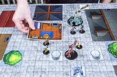 a person is playing a game on a table