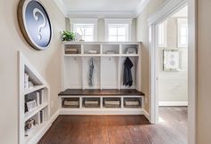 the entryway is clean and ready to be used as a mudroom or dressing room