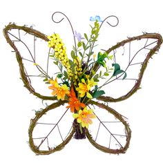 PRICES MAY VARY. Handmade Wreath: This spring wreath is specially designed for home decoration. Real twig based back and cute butterfly shaped wreath design will provide you rich holiday flavora and a feeling of vitality all year round Material: We use natural natural cane twig on this spring wreath. Vivid looking of butterfly make your home look alive and close to nature Artistry and Stylish: Hang this bunny wreath on the wall, which brings the feeling that spring is full of vigor for your indoor decoration. Perfect gift for housewarming, Easter and other holidays Product Size: The butterfly wreath measures 16.5 x 13.4 x 3.2 inches, weighs 0.5 pounds. Due to manual measurement, please allow a slight difference in size. Note: Please don't put the wreath where the strong light shines direct Rich Holiday, Yard Crafts, Butterflies Wreath, Spring Front Door Wreaths, Artificial Wreath, Bunny Wreath, Handmade Wreaths, Butterfly Shape, Wreath Designs