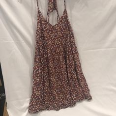 Cute Flowy Summer Dress. Never Worn, Great Condition! Small Zip In The Back With Designed Straps Ditsy Floral Print Sundress For Brunch, Sleeveless Floral Print Mini Dress For Fall, Casual Multicolor Floral Dress For Garden Party, Casual Red Floral Dress For Day Out, Floral Print Patterned Dress For Brunch, Multicolor Floral Print Sundress For Brunch, Multicolor Ditsy Floral Print Summer Dress, Ditsy Floral Print Dress For Day Out, Red Floral Print Sundress For Day Out