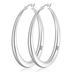 PRICES MAY VARY. 【Hypoallergenic Material】The large hoop earrings for women are made of environment-friendly sterling silver post, plated 14K real white gold , Hypoallergenic. Lead-free and nickel-free. Hand-polished for many times to ensure the durability of color,The big silver hoop earrings is very flexible and the secure clip-top design makes it easy to open and close 【Large Silver Hoop Earrings for Women Design 】The dainty silver hoops earrings for women cleverly outline the gradient curve, Big Gold Hoop Earrings, Silver Hoops Earrings, Thick Gold Hoops, Hoop Earrings Large, Large Silver Hoop Earrings, Big Hoop Earrings, Hoops Earrings, Large Hoop Earrings, Sterling Silver Hoop Earrings