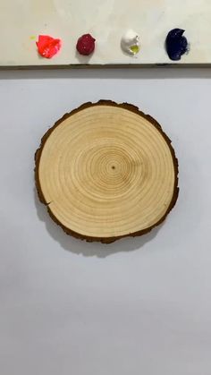 a piece of wood that has been cut in half