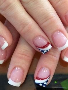 American Flag Nails, Flag Nails, Patriotic Nails, American Nails, Fourth Of July Nails, Fingernail Designs, 4th Of July Nails