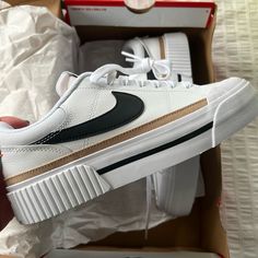 Nike Legacy Lift Platform Sneaks Size 7.5. Brand New In Box. Platform Blazers, Airmax Women, Nike Platform, Coastal Wardrobe, Shoes Nike Women, Black Athletic Shoes, Nike Presto, Nike Vapormax, Pink Running Shoes