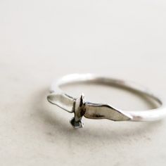 Bird Ring Sterling Silver Seagull Stacking Ring Nature - Etsy Nature Inspired Clothes, Bird Ring, Inspired Clothes, Bird Rings, Nature Inspired Rings, Handmade Sterling Silver Rings, Nature Inspired Jewelry, Zirconia Earrings, Inspired Jewelry