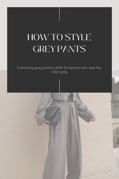 What To Wear With Grey Pants: 5 Amazing Outfits | The European Closet What To Wear With Grey Pants, How To Style Grey Pants, Grey Wide Leg Pants Outfit, Light Grey Pants Outfit, Pin Stripe Pants Outfit, Grey Trousers Outfit Women, Linen Pants Work, Stripe Pants Outfit