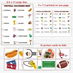 football scaver hunt printables for kids