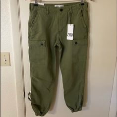 Reposhing This Item I Purchased From @Kittycatjays. Loved It, But Ready To Rotate For Something New. Questions? Leave A Comment Below! Cargo Pant, Zara Pants, Something New, Pant Jumpsuit, Pants For Women, Size 4, Zara, Forest, Pants