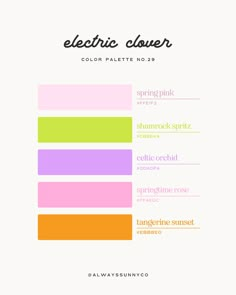 the color scheme for electric clover