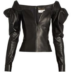 Saint Laurent Sweetheart-neckline leather top ($2,094) ❤ liked on Polyvore featuring tops, black, leather top, long cold shoulder tops, open shoulder top, cut out shoulder top and sweetheart top Sweetheart Neck Top, Cut Out Shoulder Top, Leather Tops, Sweetheart Neckline Top, Fitted Tops, Sweetheart Top, Cold Shoulder Tops, Black Leather Top, Topsy Turvy