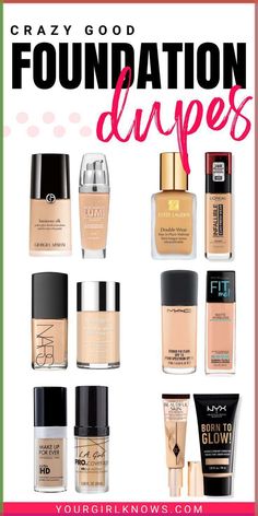 Investing $40 in a foundation is not always worth it, especially when you can find a similar quality product for under $15. Drugstore foundation dupes are a great alternative to their higher-end counterparts. You can find dupes for popular brands like Estee Lauder, Nars, and Mac, as well as other drugstore favorites. Check them out and save some money! Nyx Foundation, Skincare Myths, Makeup Removal Tips, Best Drugstore Foundation, Double Wear Foundation, Oil Free Foundation, Drugstore Foundation, Celebrity Makeup Looks, Best Drugstore Makeup