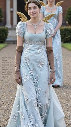 Pride And Prejudice Dress, Steampunk Dress, Silver Embroidery