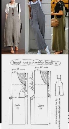 three pictures of different types of clothing and the instructions to make them look like they are sewing