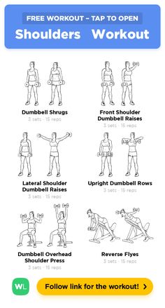 an exercise poster with the instructions for how to use dumbbells and other exercises