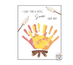 a handprinted card with the words i love you a little smile each day