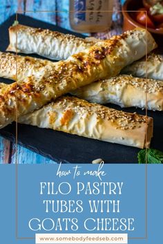 how to make filo pastry tubes with goat's cheese - so easy and delicious