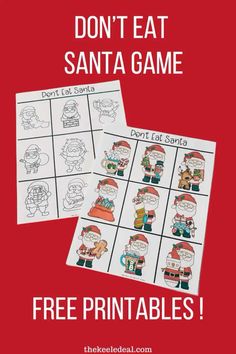 printable santa game for kids to play on the christmas holidays and other holiday activities