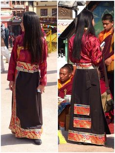 Modern Tibetan Fashion, Snazzy Outfits, Mongolian Clothing, Tibetan People, Nature Reference