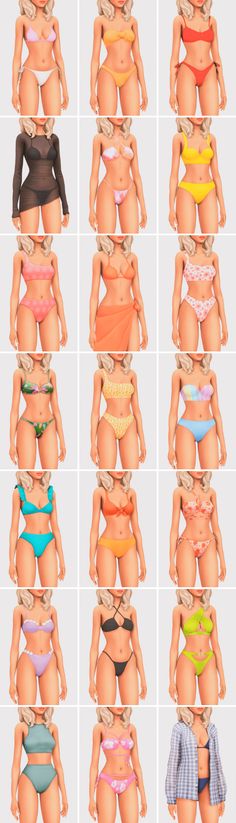 Best Maxis Match Sims 4 Swimwear CC (Lookbook + Links to Download) - Aesthetic Pixelz Sims 4 Bikinis Maxis Match, Sims 4 Cc Maxis Match Bikinis, Sims Bathing Suit Cc, Sims Swimwear Cc, Sims 4 Bikinis Cc Cc, Sims Cc Swimwear, Sims 4 Cc Clothes Swimwear, Sims 4 Cc Bikinis Cc, Sims 4 Cc Swimwear Bikinis