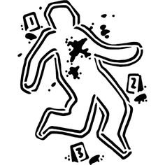 a black and white drawing of a man running