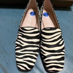 Calvin Klein Calf Hair Zebra Print Dress Loafers. (Nwt) Never Worn In A Size 6 1/2 Zebra Print Shoes, Zebra Skin, Leather Mary Jane Flats, Metallic Ballet Flats, Leather Loafers Women, Patent Leather Ballet Flats, Zebra Print Dress, Suede Ballet Flats, Slip On Espadrilles