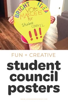 Student Council Ideas For Elementary School, Ideas For Elementary Student Council, Student Concil Posters, Bright Idea Student Council Poster, Student Council Campaign Goodies, Google Student Council Poster, Clever Student Council Posters, Student Council Campaign Posters Ideas Secretary