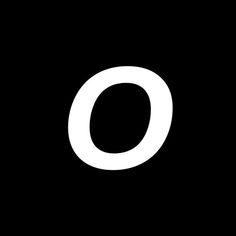 the letter o is white on a black background