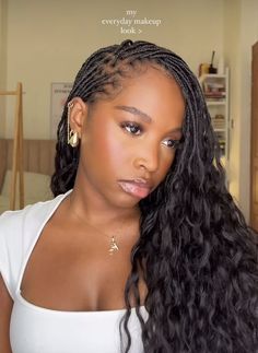 Boxed Braids, My Everyday Makeup, Short Box Braids Hairstyles, Braided Hairstyles For Black Women Cornrows, Beautiful Braided Hair, Natural Afro Hairstyles, Braided Cornrow Hairstyles, Cute Box Braids Hairstyles, Protective Hairstyles Braids