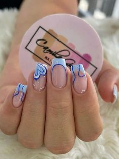 Nails For A Party, Cute Party Nails, Cute Summer Nails Ideas, Square Nails Cute Designs, Cute Nails For Moms, Nails With Dates On Them, Normal Acrylic Nails, Cute Festival Nails, Cute Square Fall Nails