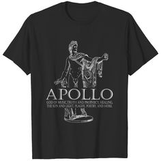 Greek Mythology Shirt, Sun Greek Mythology, Apollo God, God Of Music, Greek Mythology, The United States, Cool T Shirts, Tshirt Designs, Sun