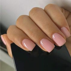 Super Cute And Stylish Ships In 5-10 Business Days Work Friendly Nails, Nails For Short Fingers, Pink Base Nails, Nail Base Color, Base Gel Nails, Base Nails, Nails Elegant, Kutek Disney, Short Fake Nails