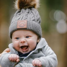 Acrylic winter hat with leather patch embossed Outdoorable logo. Baby Boy Winter Hats, Pom Pom Hat, Winter Hat, Leather Patches, Caps Hats, Accessories Hats, Winter Hats, Pom Pom