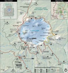 a map of crater lake national park