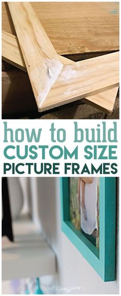 how to build custom size picture frames