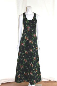 "A lovely vintage Hawaiian maxi dress! Beautiful floral satin fabric. Ties in the back at the waist and neck. Zips up the back. Simply classic design. Wonderful condition. Made in Hawaii.  Lay flat measurments: Shoulder to shoulder: 13\" Armpit to armpit: 15\" Waist: 13\" Hip: 17.5\" Length: 58\" Fits like a small.  Please convoy if shipping international and would be happy to get a quote.  Much Aloha,  Christina Pupukea Girl Vintage" Hawaiian Maxi Dress, Vintage Aloha, Maxi Dress Floral, Vintage Hawaii, Life Aesthetic, Girl Vintage, Vintage Hawaiian, Dress Floral, Dress Clothes For Women