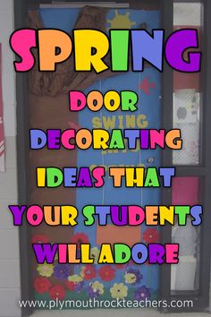 Spring Door Decorating Ideas That Your Students Will Adore Classroom Door Spring, Spring School Door Decorations, Spring Door Decorations For School, Spring Door Decorations Classroom Easy, Spring Doors For Classroom, Spring Classroom Door Decorations, April Door Ideas For Classroom, Spring Teacher Door Ideas