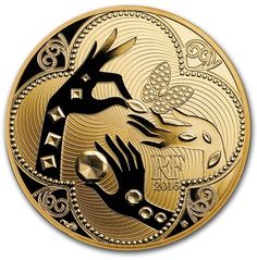 a gold coin with a horse on it