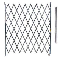 a metal gate with two bars on each side