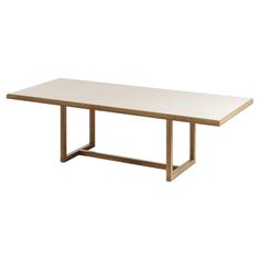 a white table with wooden legs and a square top, on a white background the table is made out of wood