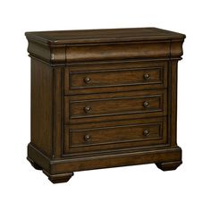 a wooden chest with three drawers